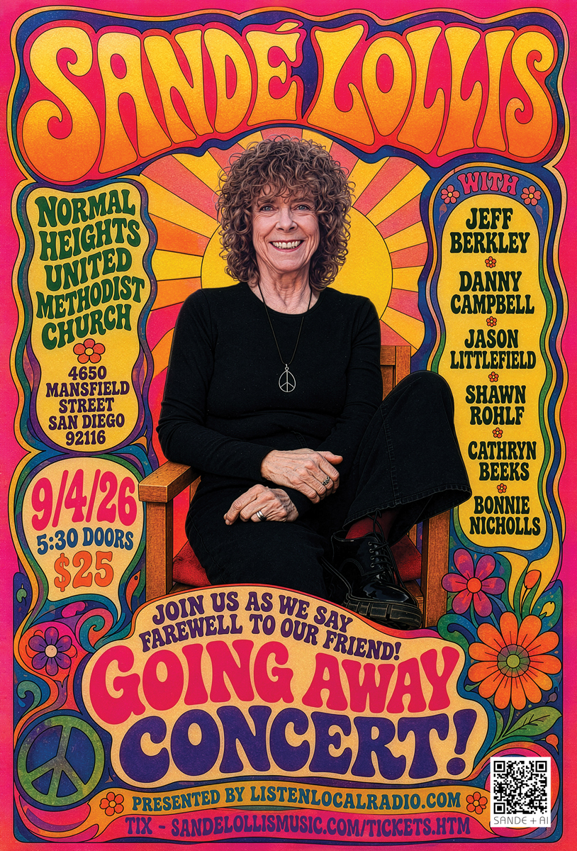 sande lollis going away concert poster